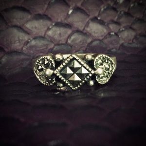 Vintage Marcasite Sterling 925 Ring size 5.5